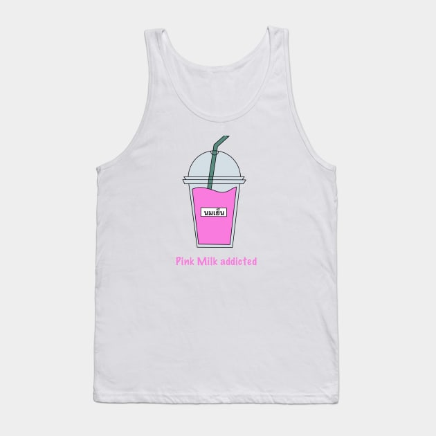 Pink Milk addicted Tank Top by cutedrivers